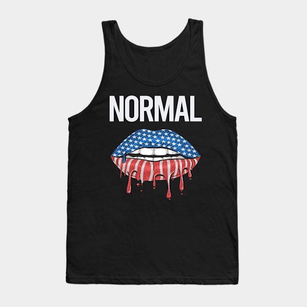 USA Flag Lips Normal Tank Top by rosenbaumquinton52